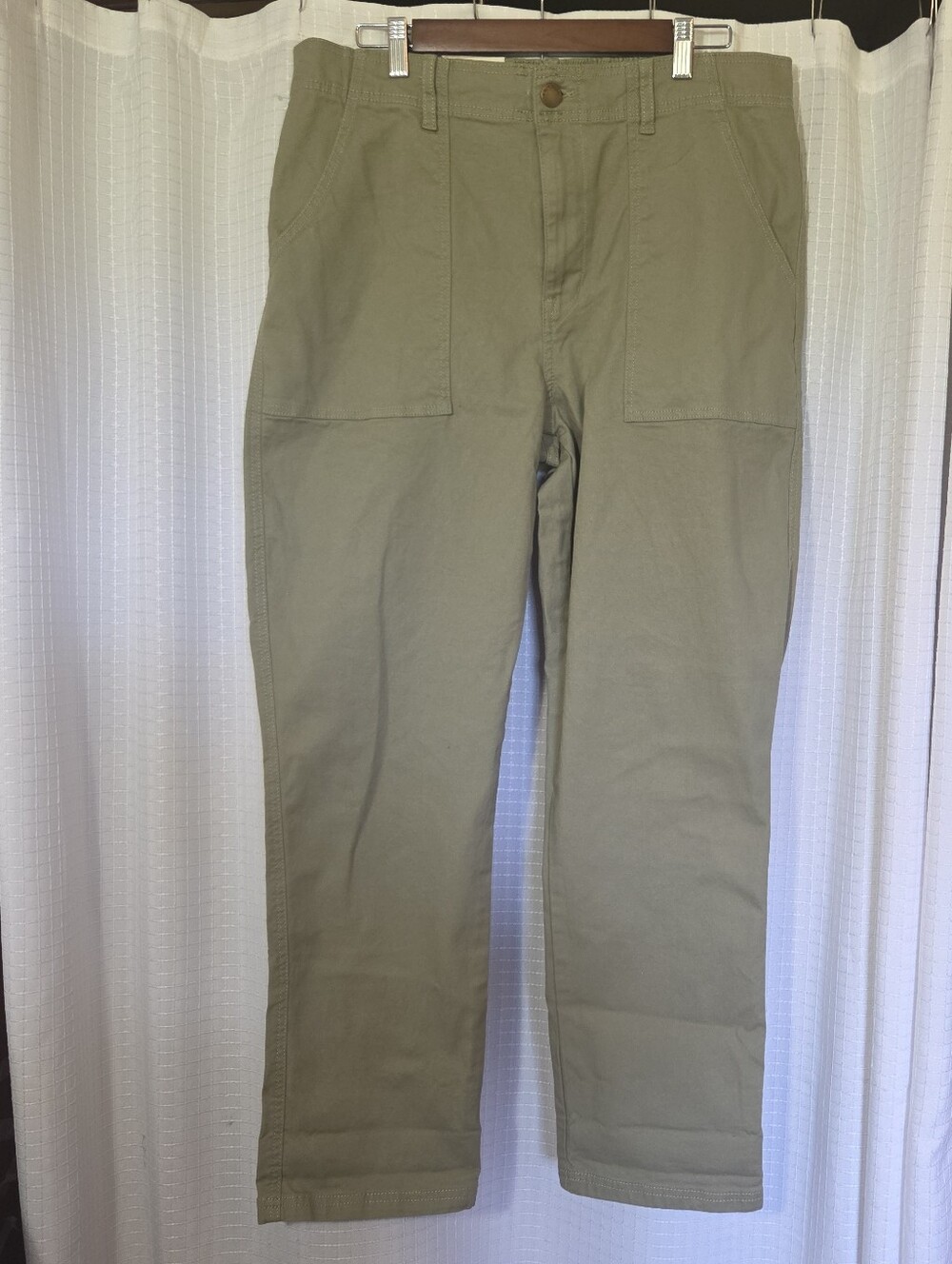 Knox Rose Olive Green Straight Leg Pants Size 36x30 NWT